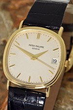 Schermo TV automatico Patek Philippe Ellipse con secondi centrali e data, ref. 3734