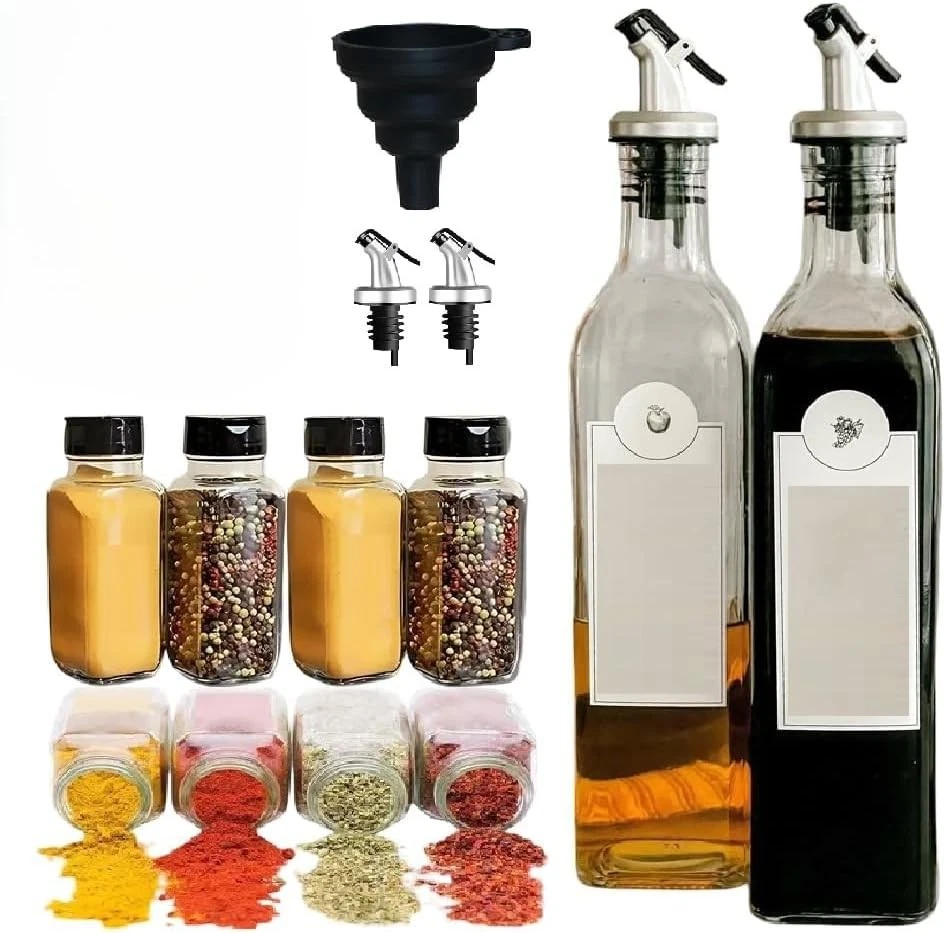 Glass Kitchen Storage Set, Spice Jars with Adjustable Pores, Oil Dispenser Bottl
Opens in a new wind