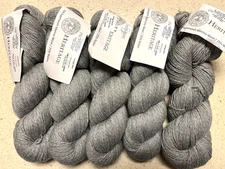 5 Cascade Heritage Sock Yarn Superwash 4 Ply Merino Nylon 2185YD Fingering Gray