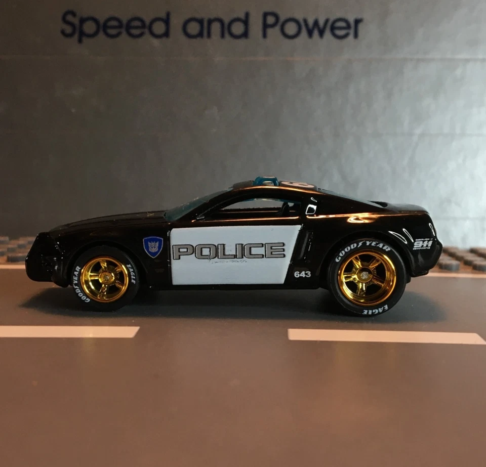 Hot Wheels TRANSFORMERS BARRICADE Ford Mustang GT Police CUSTOM Wheel Swap Loose - Image 4 of 4