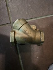BRONZE THREADED swing Check Valve Y-Pattern 1" NPT Thread Ends 150 SWP 300 CWP