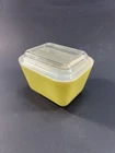 Vintage Pyrex Refrigerator Dish 501-B 1.5 Cup Yellow With Lid Mid Century