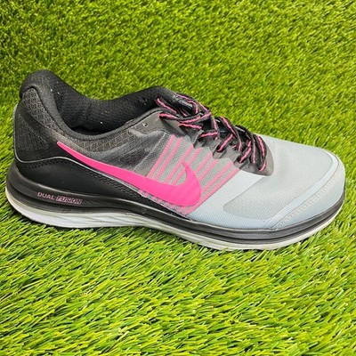 Nike Dual Fusion X Womens Size 9 Gray Pink Black Athletic Running Shoes Sneakers