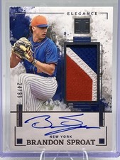 2025 Panini Impeccable Brandon Sproat Rookie Prospect Patch Auto /99 On Card