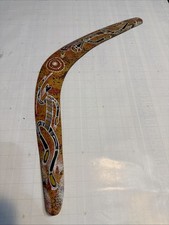 Australian Wooden Boomerang Hand Painted Aboriginal Art 22  
