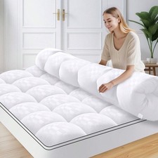 Thick Mattress Topper,Mattress Pad Quilted Fitted Mattress Protector -FGQ