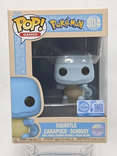 Funko Special Edition Pop! Pokémon - Squirtle #504 Soft Color Vinyl w/Protector