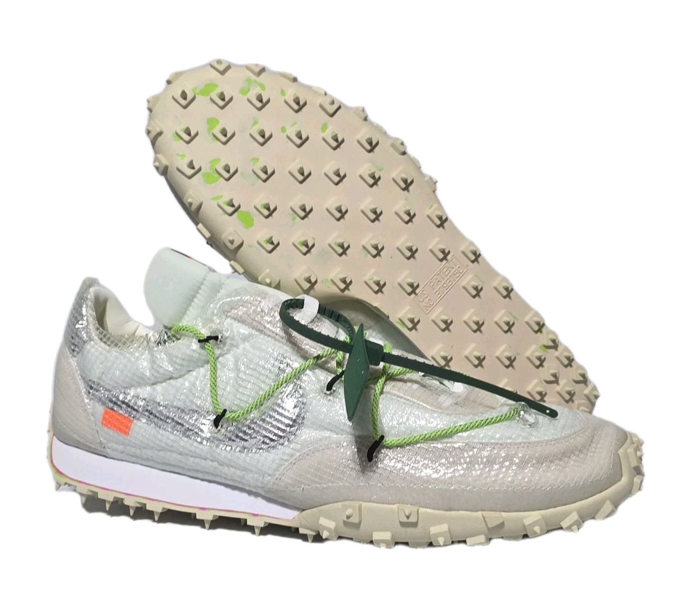 OFF WHITE X NIKE Nike x Off White Waffle Racer taglia 15 sneaker verde elettrico CD8180 100