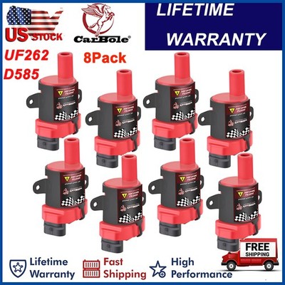 8X Ignition Coils For Cadillac Escalade Hummer H2 5.3L 6.0L V8 D585 UF262 Round