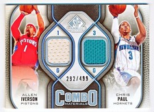 2009-10 SP Game Used Allen Iverson Chris Paul Combo Materials Jersey #CM-IP /499