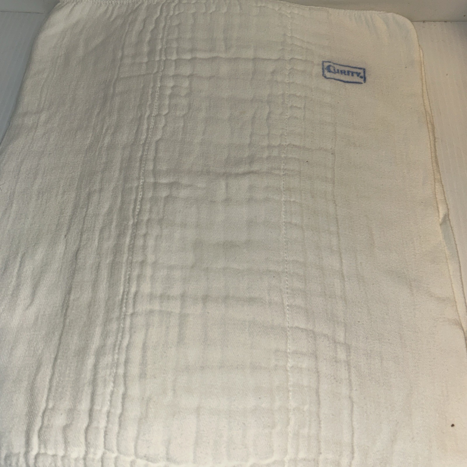 Lot Of 10 Curity Vtg Prefold Cloth Baby Diapers 16x13 Heavy Duty Some Stains/209