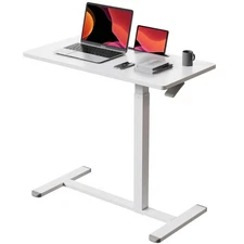 Mobile Standing Desk, Pneumatic Adjustable Rolling Desk(31.5 Inches), Portabl...