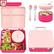 Kids Bento Lunch Box Insulated Food Jar Leak Proof Thermo Container School Use