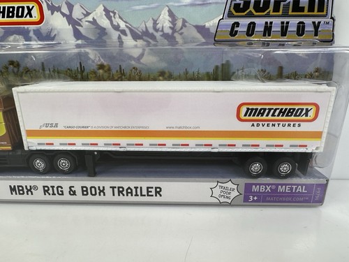Matchbox Super Convoy MBX Rig & Box Trailer Gold White HTF - Picture 4 of 5