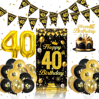 40. Geburtstag Mann Deko Mit Banner Hintergrund Luftballons FüR MäNner | Deko 40