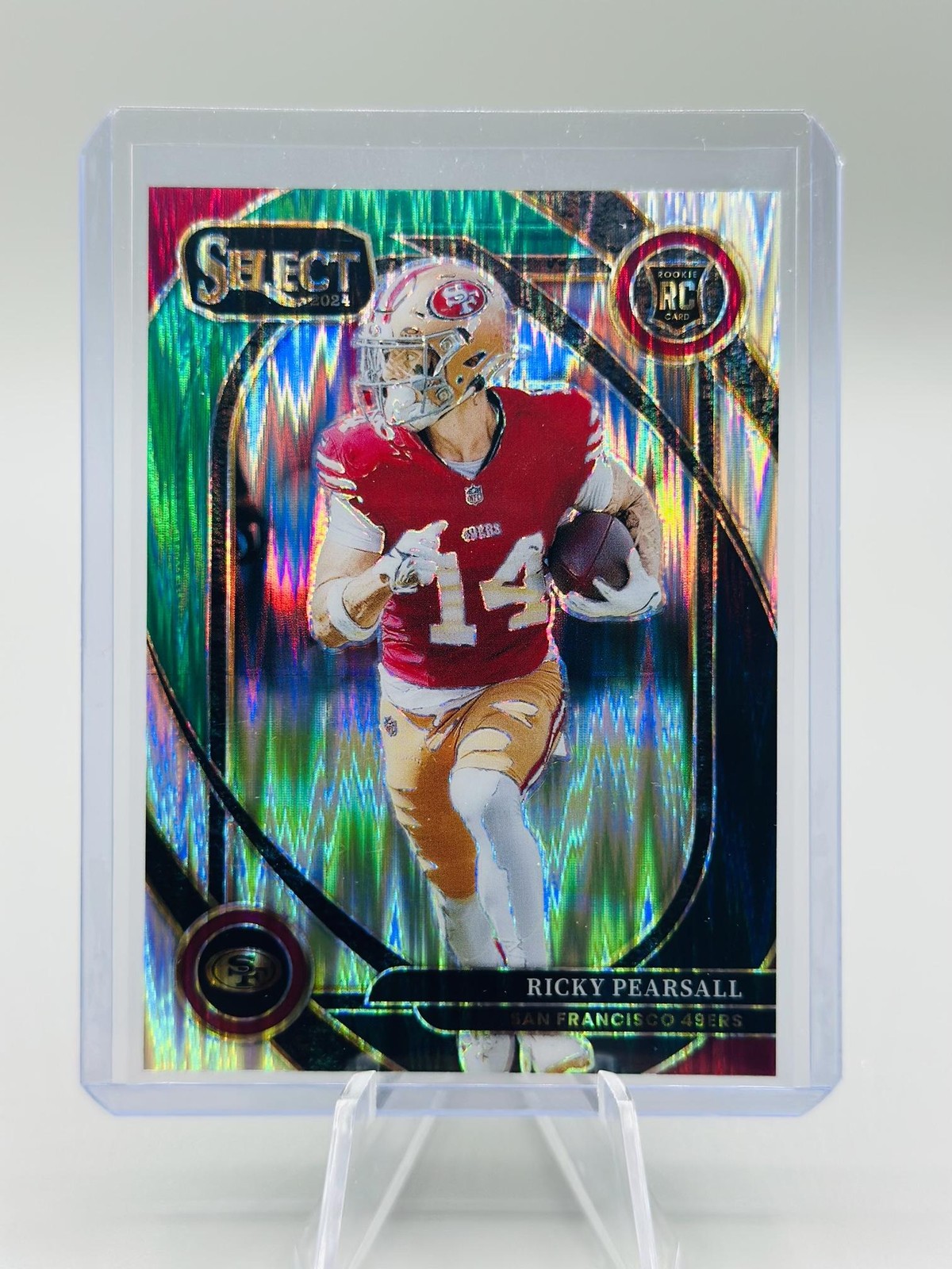 2024 Panini Select #285 Ricky Pearsall Black & Green Prizm Shock