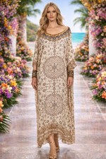 CAMILLA Heirloom Vintage Round Neck Kaftan One Size