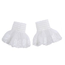 Embroidered Lace Arm Sleeves Wrist Cuffs Arm Covers Faux Sleeves For Office Lady