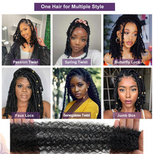 Afro Twist Hair 8 Inch Marley Twist Braiding Hair 8 Packs Springy Afro Twist ...
