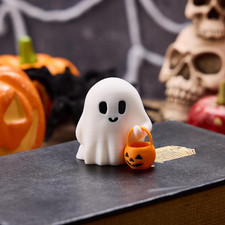 Halloween Decorations - Cute Ghost with Pumpkin Basket - Ghost for Halloween Dec