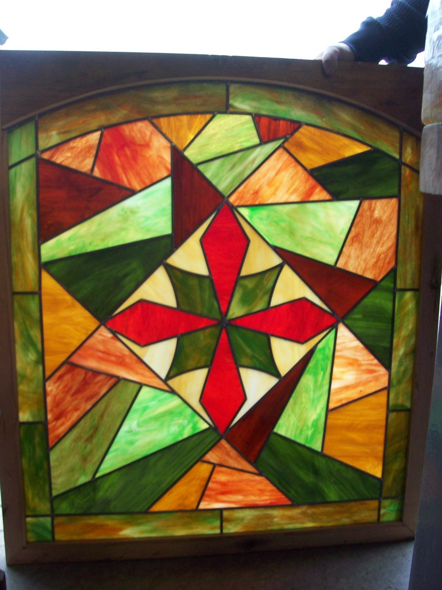 （特別価格）Stained Glass Window Metal Frame Stained Glass Window – Kernow Furniture