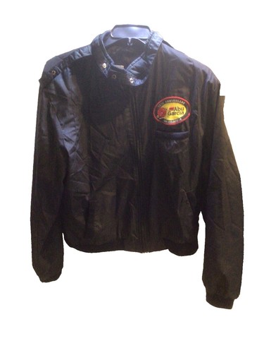 ABU GARCIA WATER RESISTANT POCKETABLE JACKET BLACK NYLON MEDIUM 