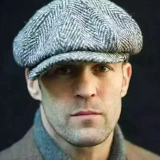 Hot Men‘s Wool Newsboy Driving Flat Cabbie Plaid Tweed Ivy Hat Golf gift