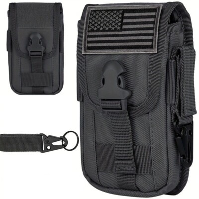 Climbing Molle Waist Bag Nylon Phone Pouch Case up to 6.7 Inch