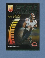 2023 Panini Donruss Elite Football Full Throttle Green Justin Fields FT-JF Bears