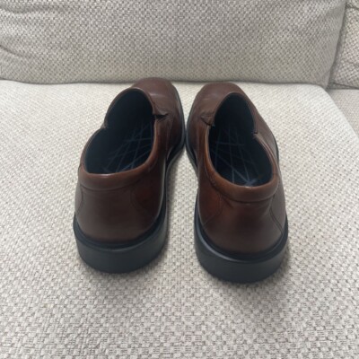 Hush Puppies Mens Loafers Shoes Brown Black Leather Slip-On  display picture 1