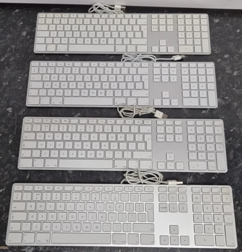 Apple A1243 Wired Usb Aluminium Numeric Keyboard Fully Working, Job Lot x4
