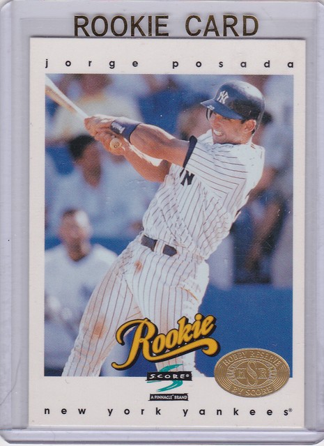 JORGE POSADA Gold Stamp INSERT ROOKIE CARD Score RC Baseball NEW YORK 