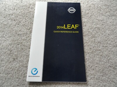2014 Nissan Leaf Quick Reference Guide Owners Manual SUPPLEMENT | eBay