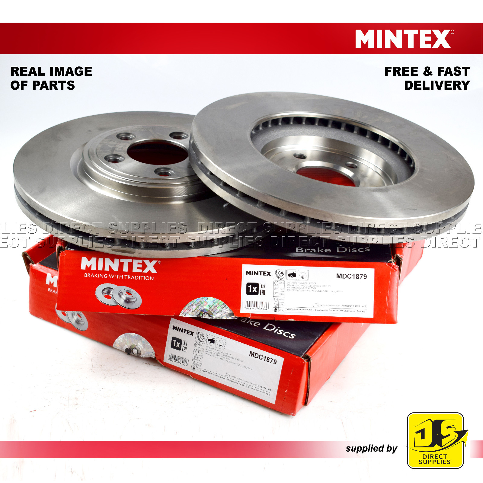 DAIMLER  JAGUAR S-TYPE - XF - XJ - XK X MINTEX FRONT DISC BRAKES MDC1879 PAIR