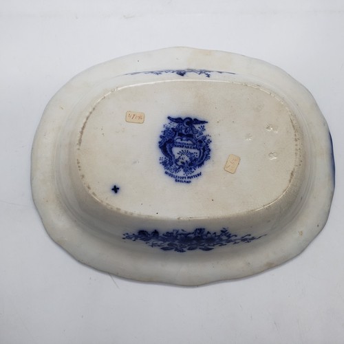 Antique Flow Blue Nonpareil Burgess & Leigh Middleport Pottery 10" Serving Dish - Picture 11 of 17