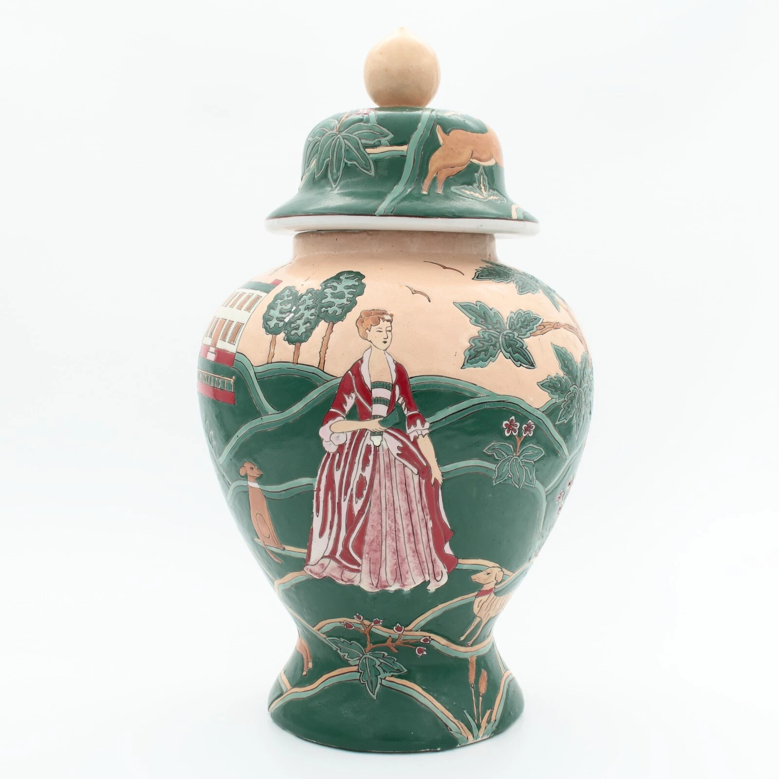 Urn Vase with Lid Country House Style Decorations