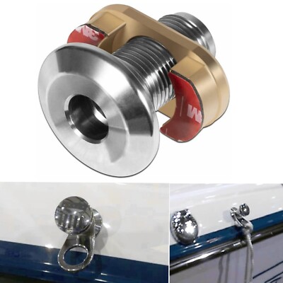 Stainless Steel 3/8'' Quick Release Boat Fender Receiver Lock & Brass Nut Plate