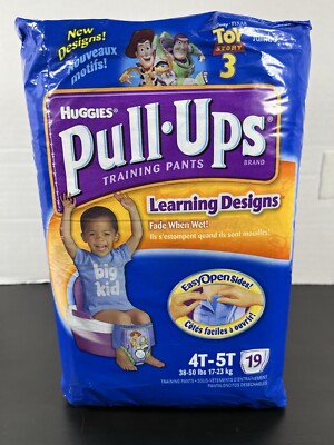 Vintage Diapers 2010 Boys Huggies Pull Ups Learning Designs 4T-5T Sealed Bag