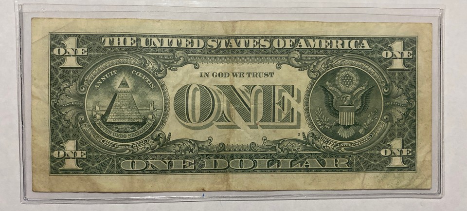 Check Amount one dollar Bill Over Inked Serial Number | eBay