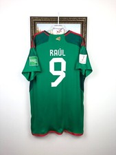 Mexico Home football shirt 2022 Soccer #9 Raul Adidas Jersey Mens Trikot Sz 4XL
