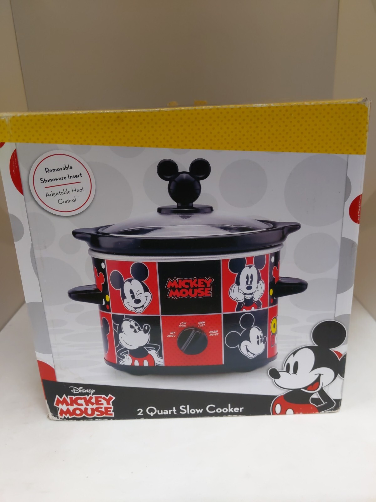 NEW Disney DCM-200CN Mickey Mouse Slow Cooker, 2-Quart, Red/