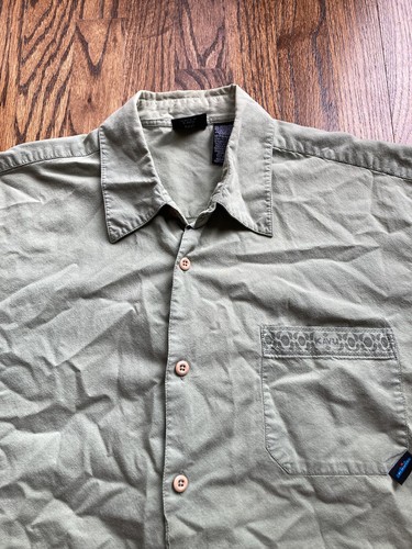 KAVU Mens Hawaiian Shirt Size Medium Palm Trees Short Sleeve Button Up Camp - Picture 5 of 10