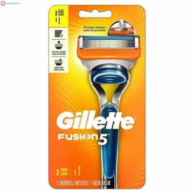 Gillette Fusion5 Men's Razor, 2 Cartridge 1 Razors, Mens Razors / Blades