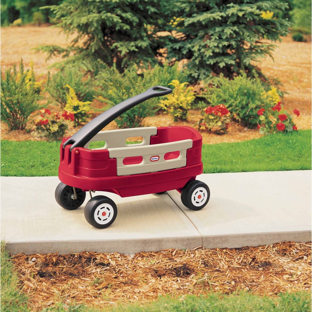 Foldable Junior Explorer Wagon with Extra-long handle, Red