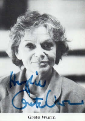 Autogramm - Grete Wurm
