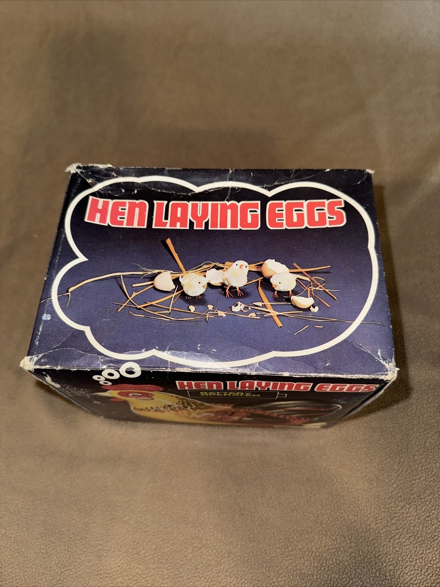 Vintage ME 610 HEN LAYING EGGS 1960s GIANT TIN. No eggs. Untested. As is