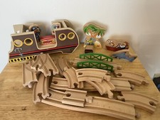 Toys R Us Wooden Pirate Ship with Track, Figures  Accessories