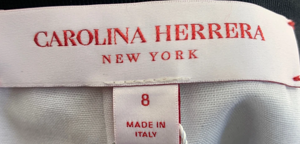 Falda Carolina Herrera para mujer negra blanca con estampado de cebra línea A talla 8 Foto 3 de 3
