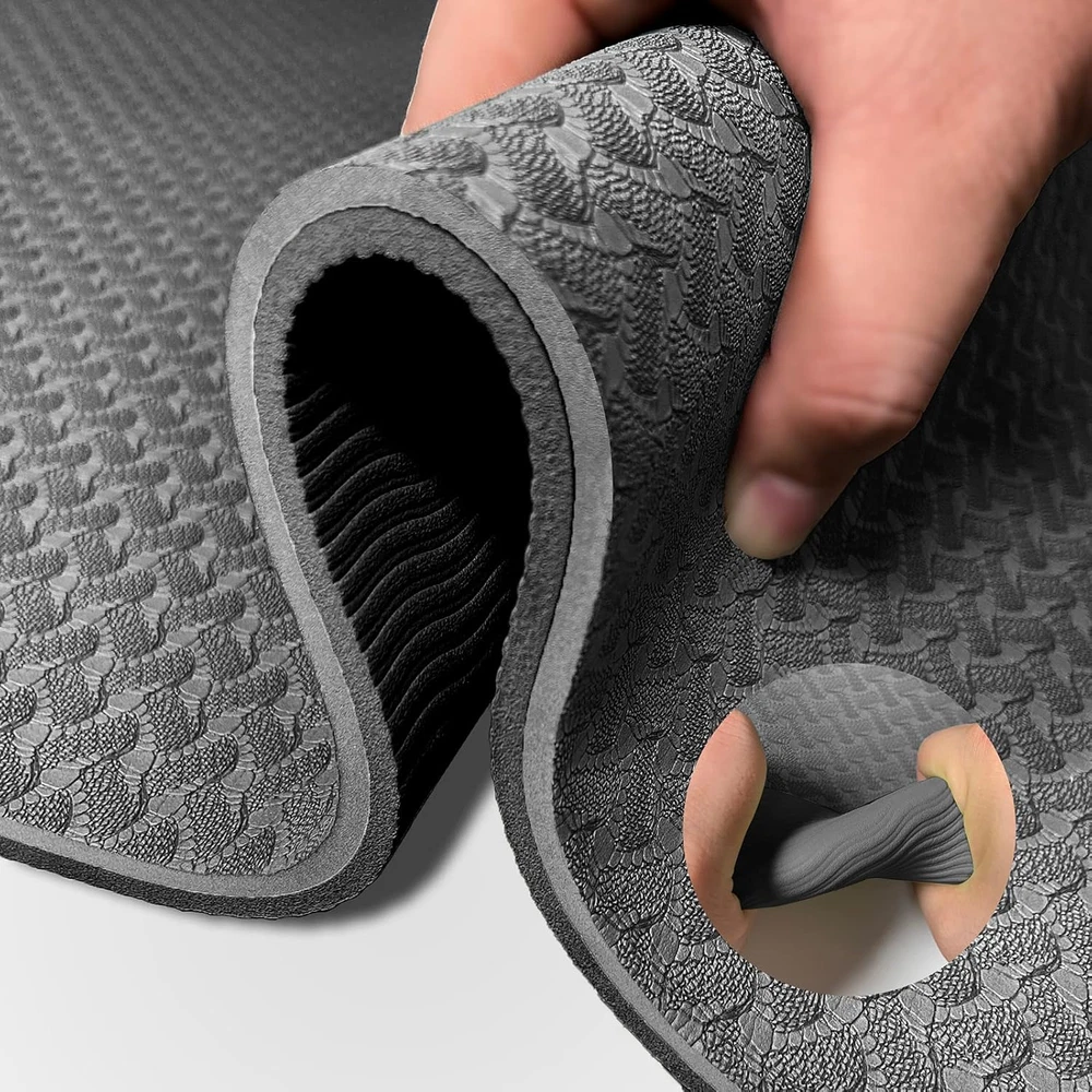 Extra Thick 8mm TPE Non-Slip Eco-Friendly High-Density Yoga Exercise Mat