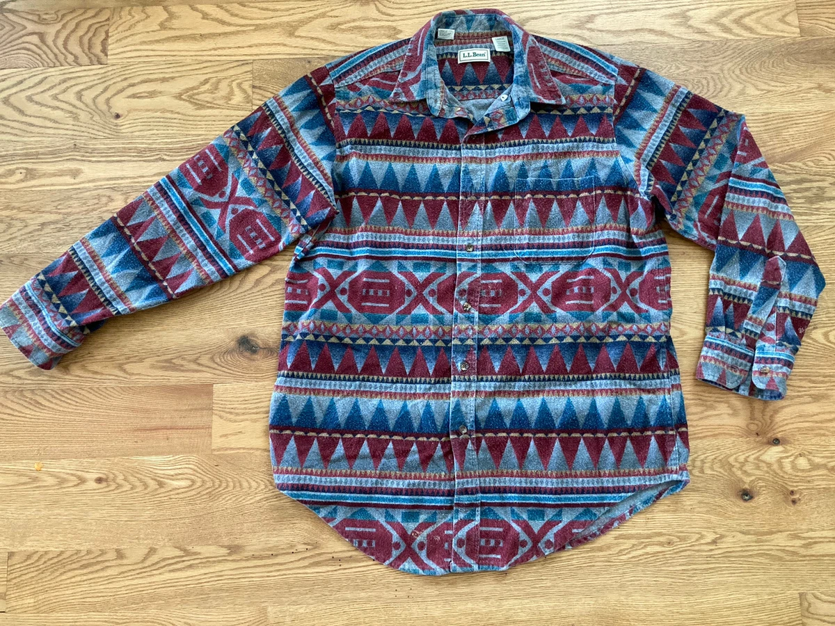 aztec print flannel shirt